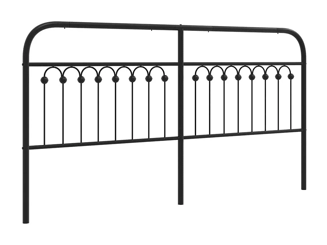Vervangend hoofdbord 180 cm metaal zwart