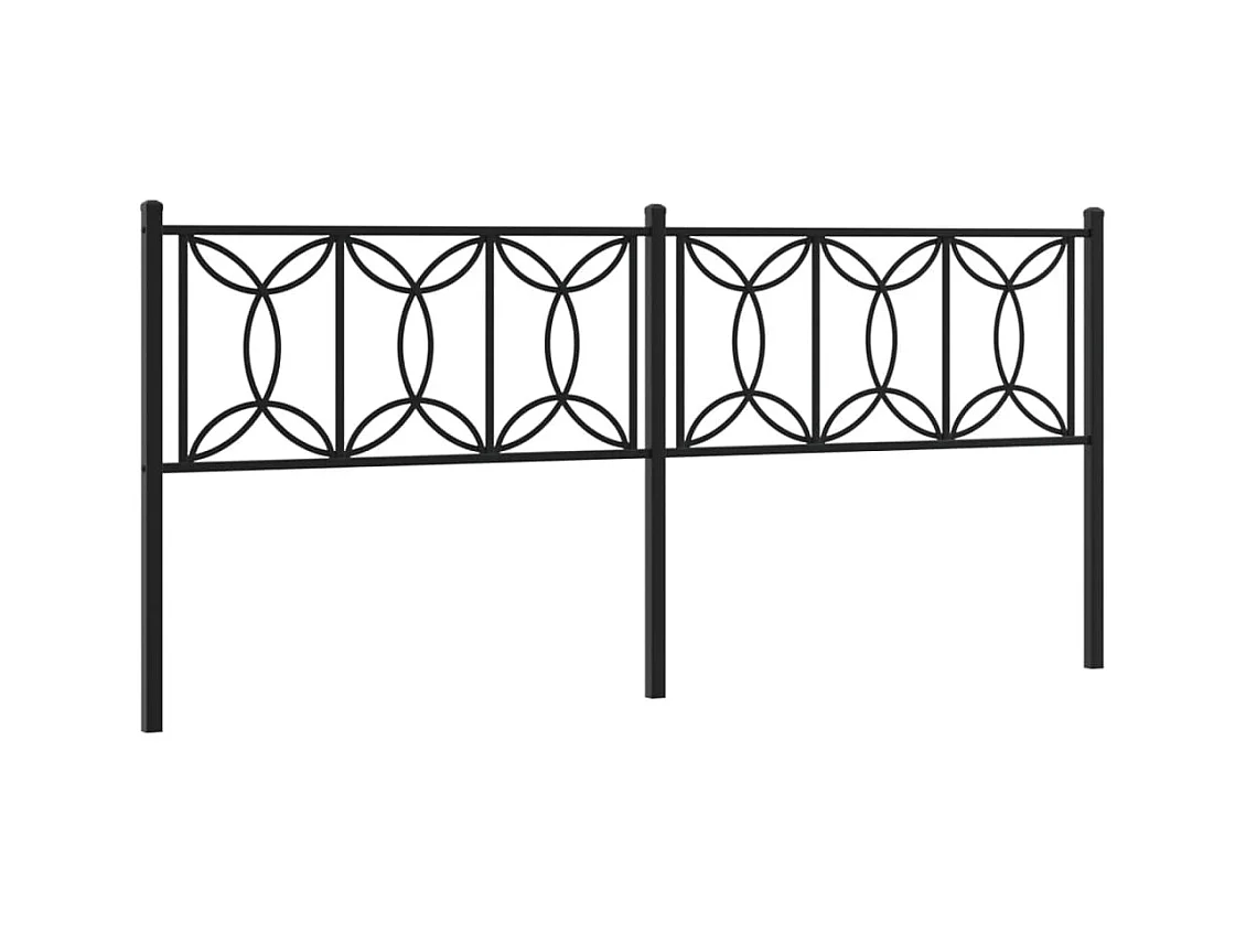 Tête de lit métal noir 200 cm