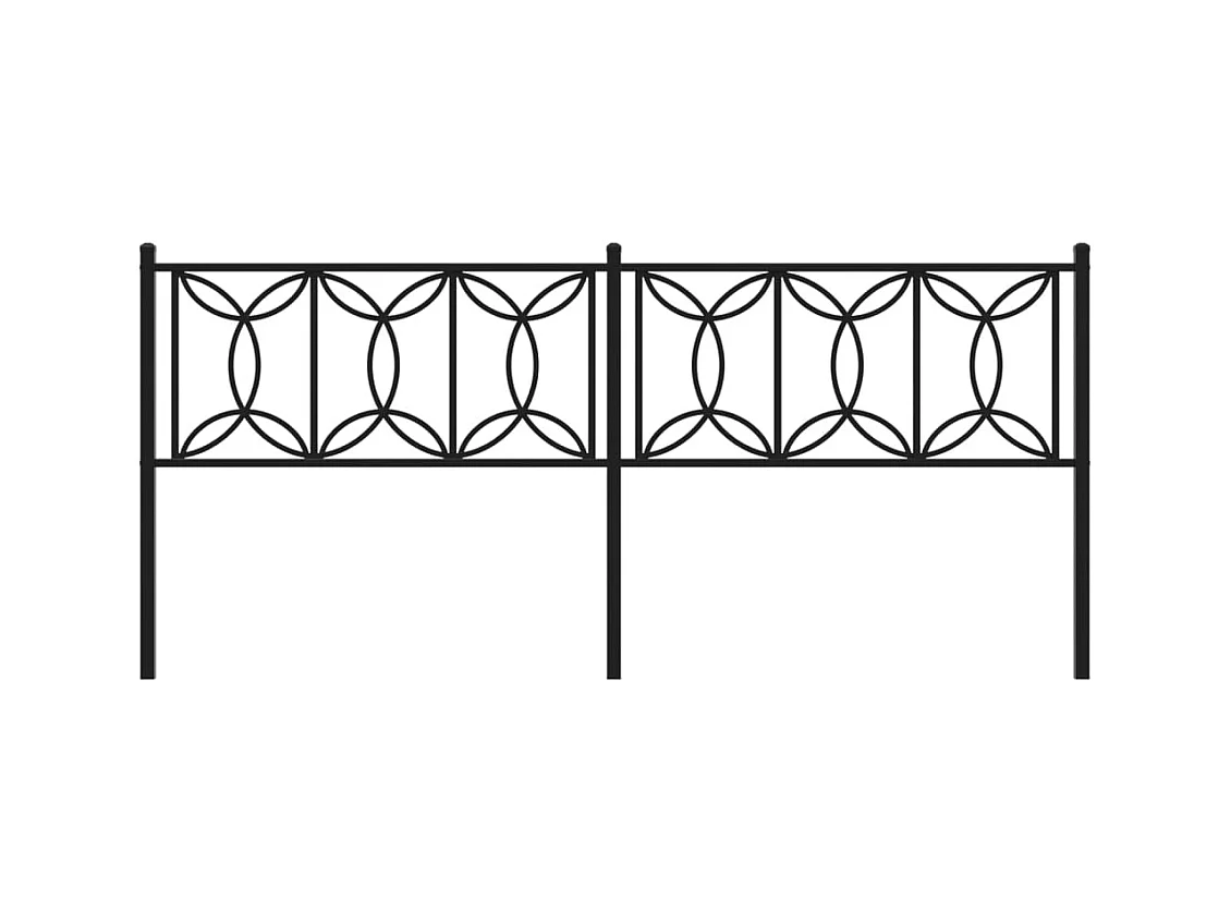 Tête de lit métal noir 200 cm
