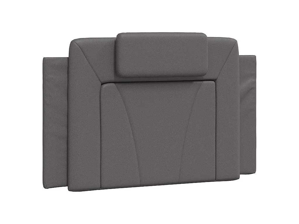 Coussin de tête de lit Viana gris 90 cm similicuir