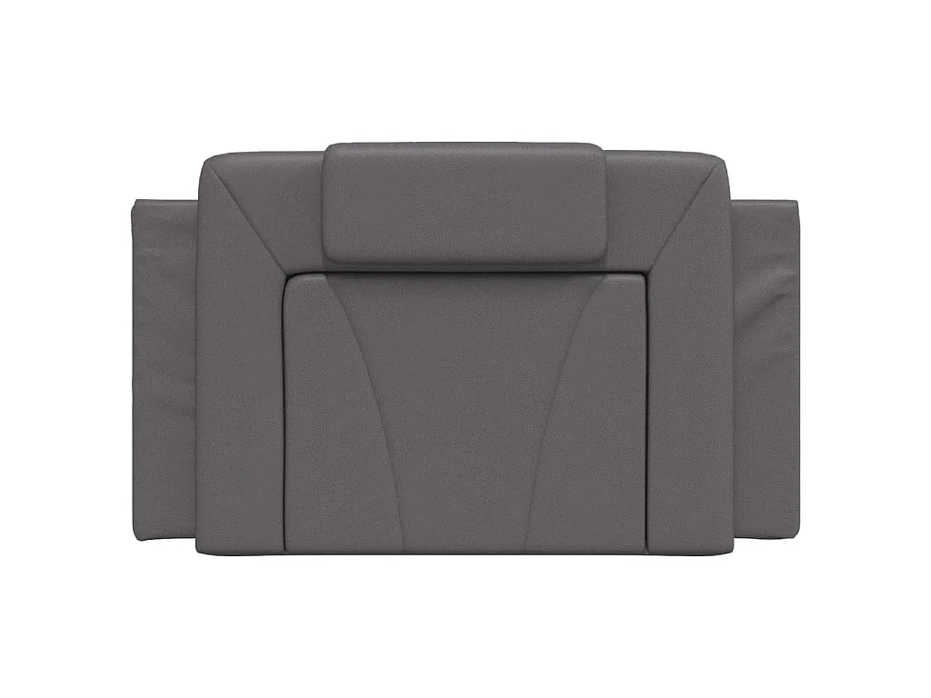 Coussin de tête de lit Viana gris 90 cm similicuir