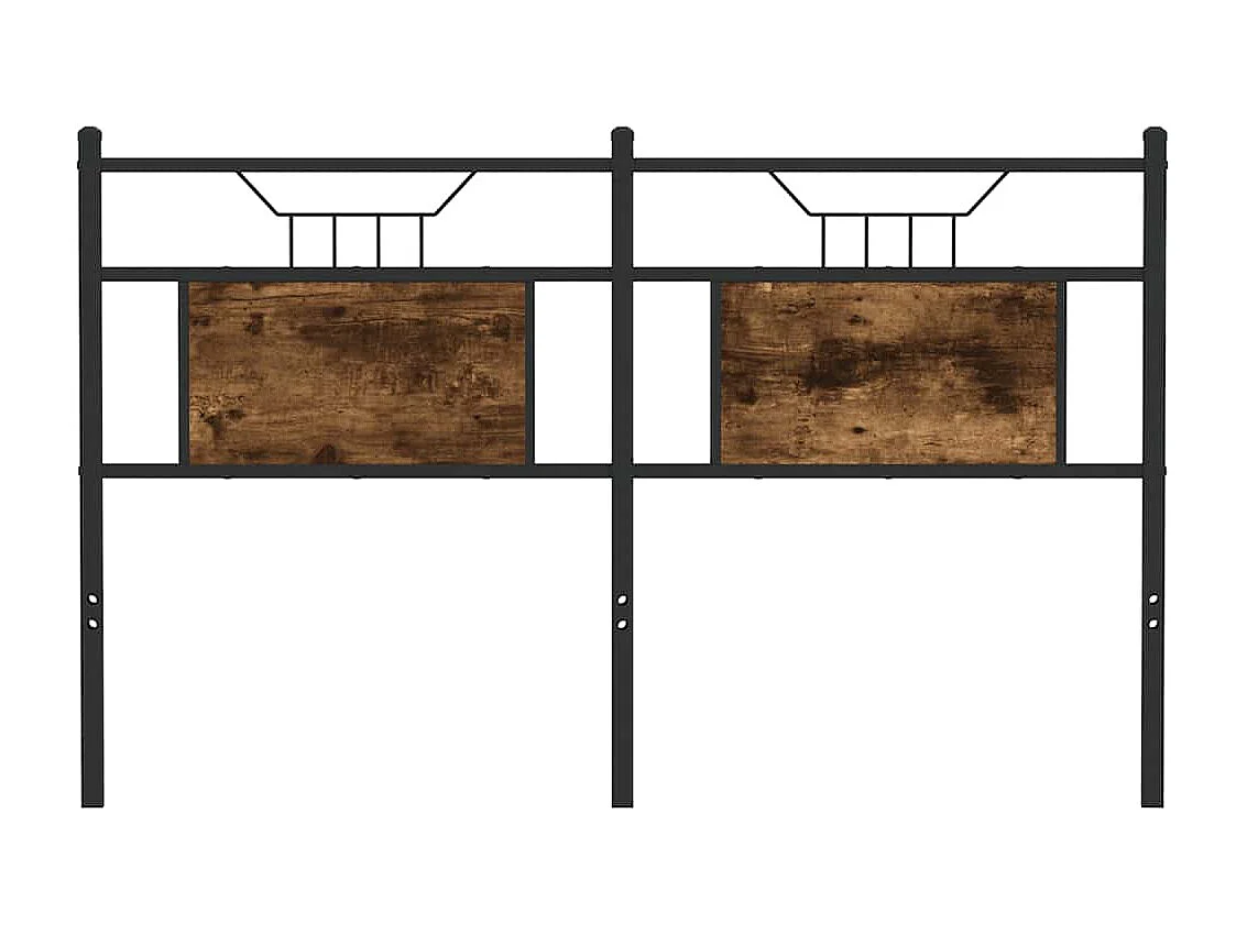Tête de lit chêne fumé 150 cm bois d'ingénierie et acier