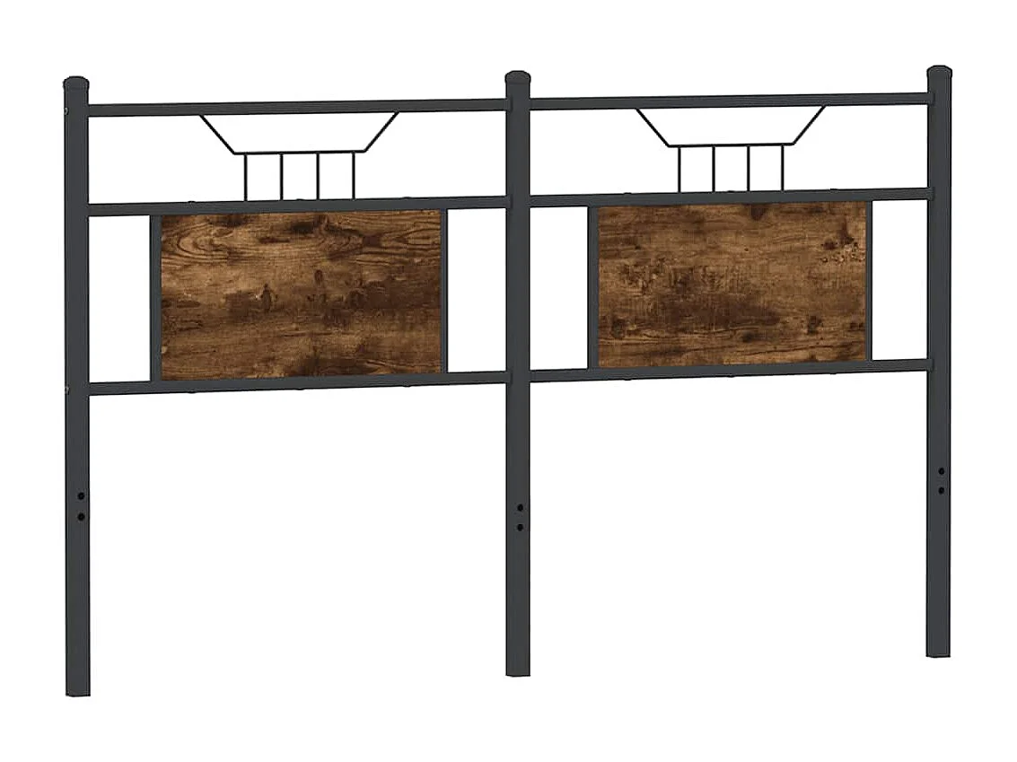 Tête de lit chêne fumé 150 cm bois d'ingénierie et acier