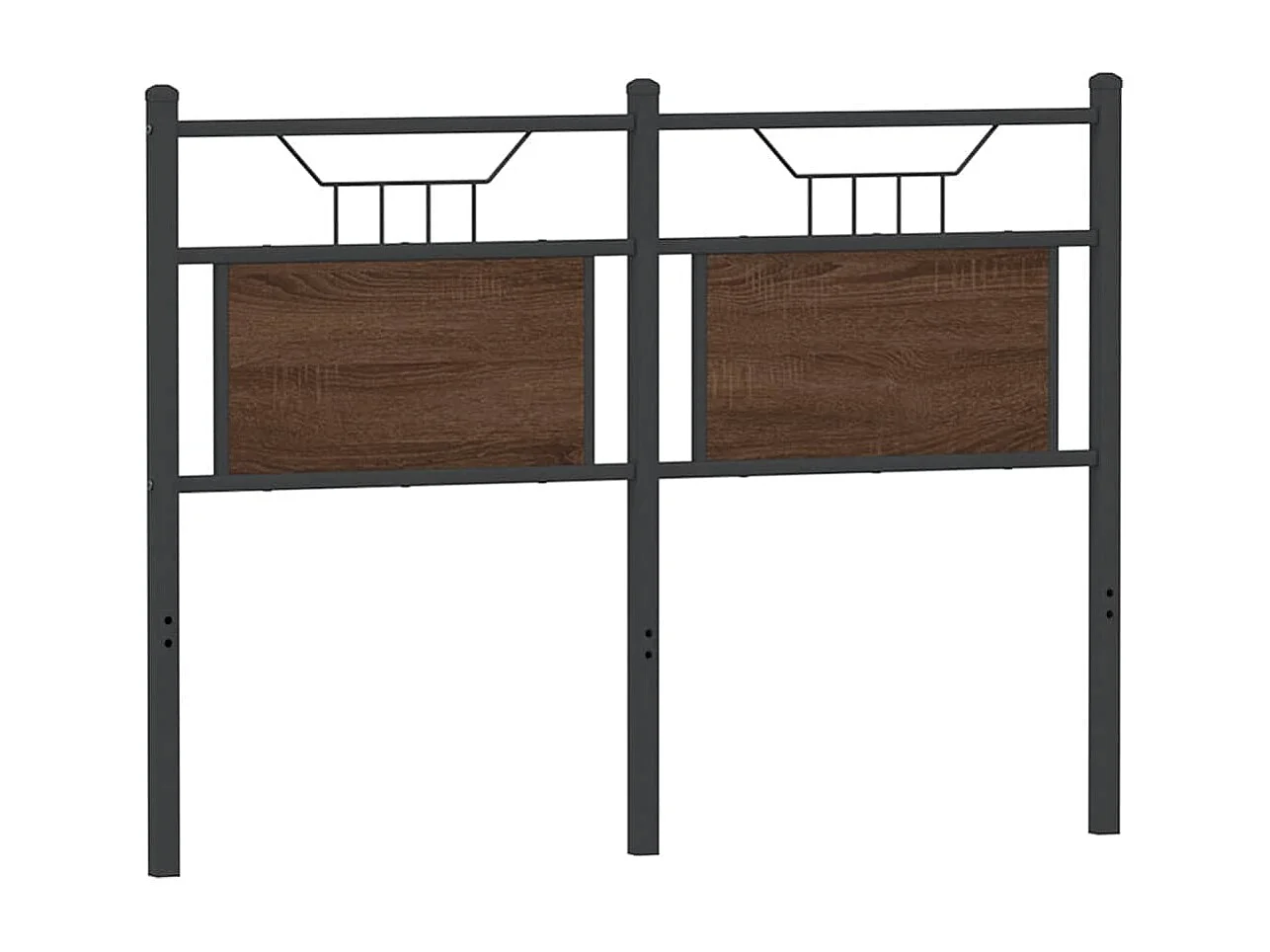 Tête de lit chêne marron 120 cm bois d'ingénierie et acier
