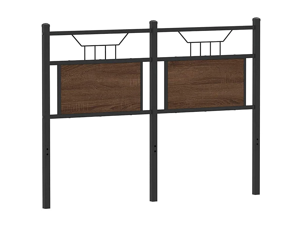 Tête de lit de remplacement chêne marron 120 cm bois d'ingénierie et acier