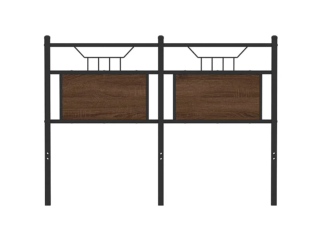 Tête de lit de remplacement chêne marron 120 cm bois d'ingénierie et acier