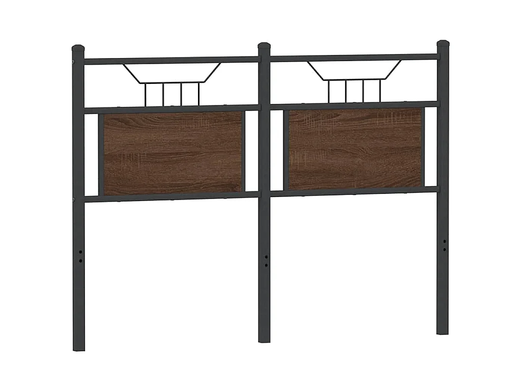 Tête de lit de remplacement chêne marron 120 cm bois d'ingénierie et acier