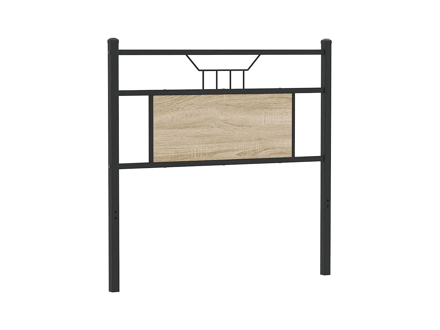 Cabecero de madera de ingeniería y acero roble Sonoma 75 cm