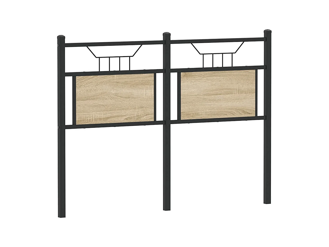 Tête de lit chêne sonoma 120 cm bois d'ingénierie et acier