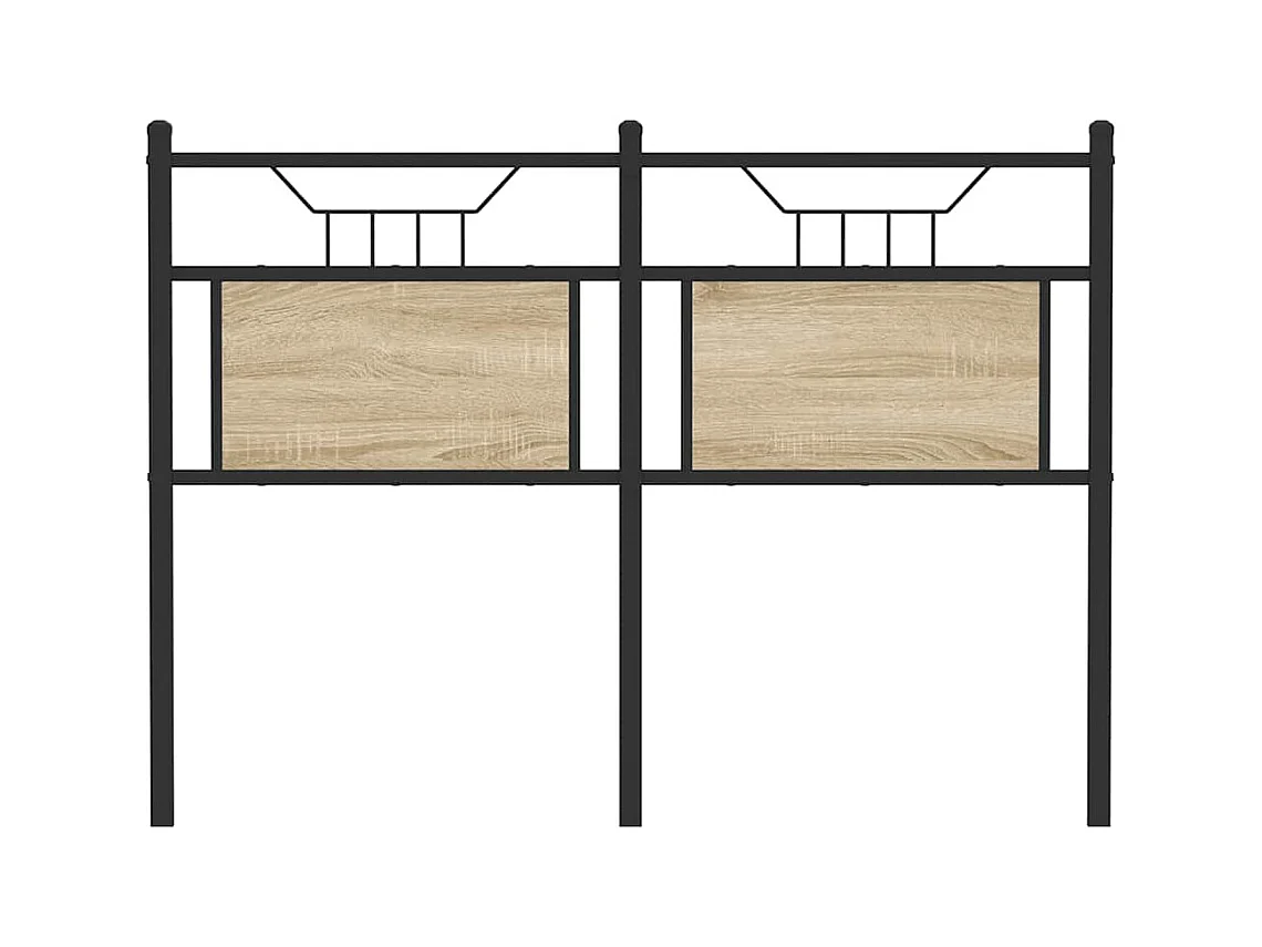 Tête de lit chêne sonoma 120 cm bois d'ingénierie et acier