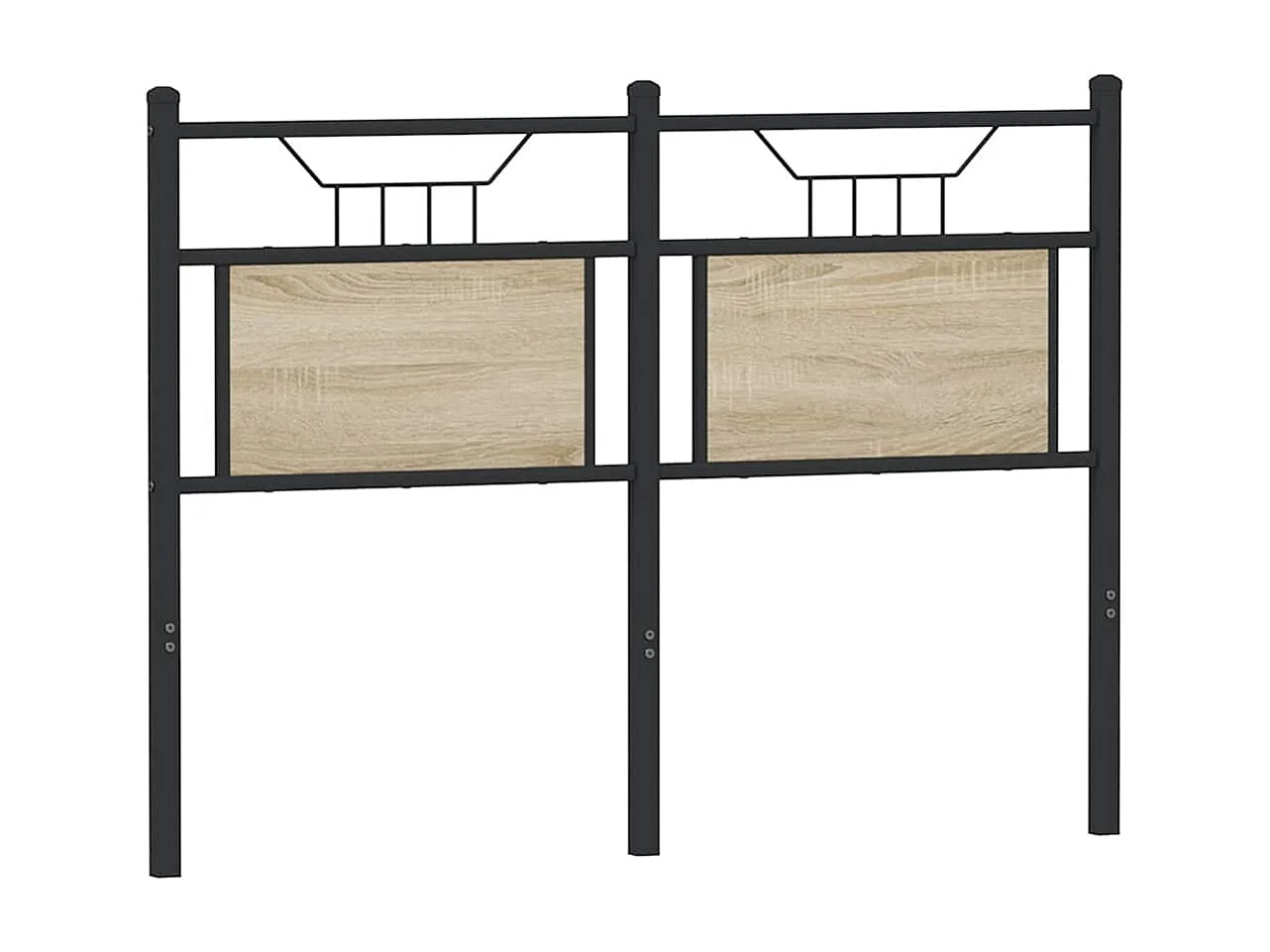 Cabeceira de cama 120 cm derivados madeira/aço carvalho sonoma