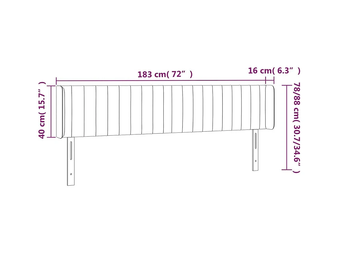 Cabecero de terciopelo verde oscuro 183x16x78/88 cm