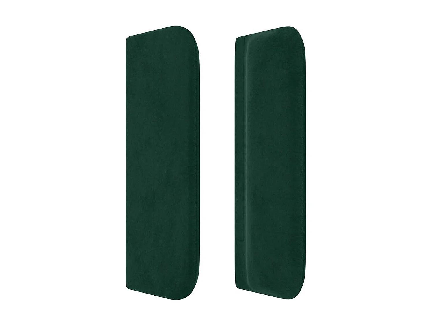 Tête de lit avec oreilles Vert foncé 183x16x78/88 cm Velours