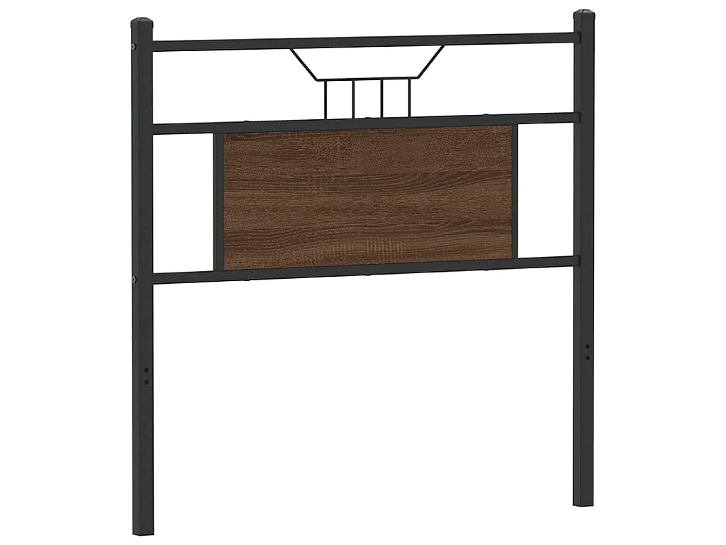 Tête de lit de remplacement chêne marron 75 cm bois d'ingénierie et acier