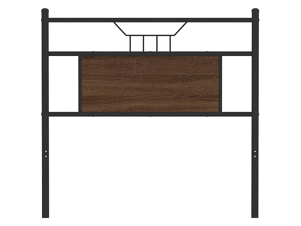 Tête de lit de remplacement chêne marron 75 cm bois d'ingénierie et acier