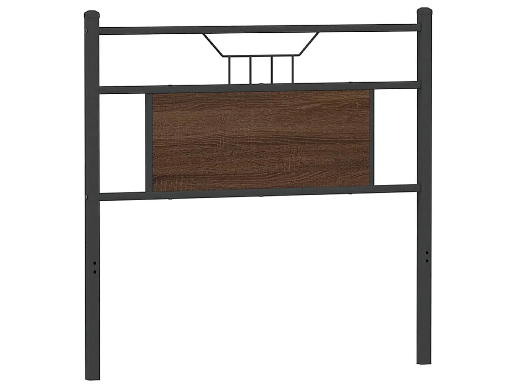 Tête de lit de remplacement chêne marron 75 cm bois d'ingénierie et acier