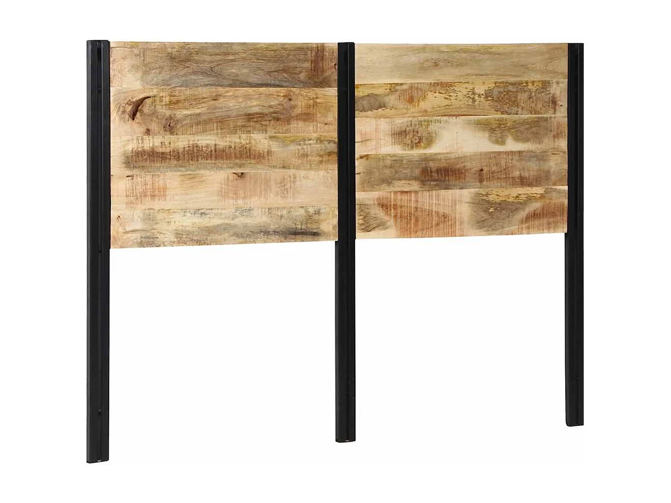 Kopfteil 140 cm Massivholz Mango und Eisen