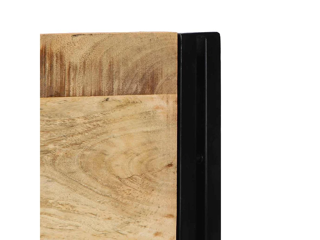 Kopfteil 140 cm Massivholz Mango und Eisen