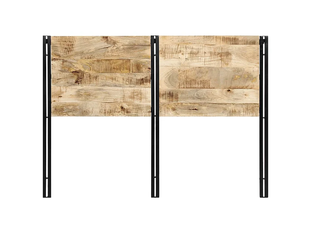 Cabecero 140 cm Madera Maciza Mango y Hierro