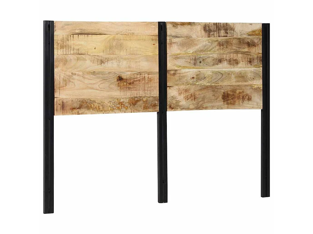 Cabecero 140 cm Madera Maciza Mango y Hierro