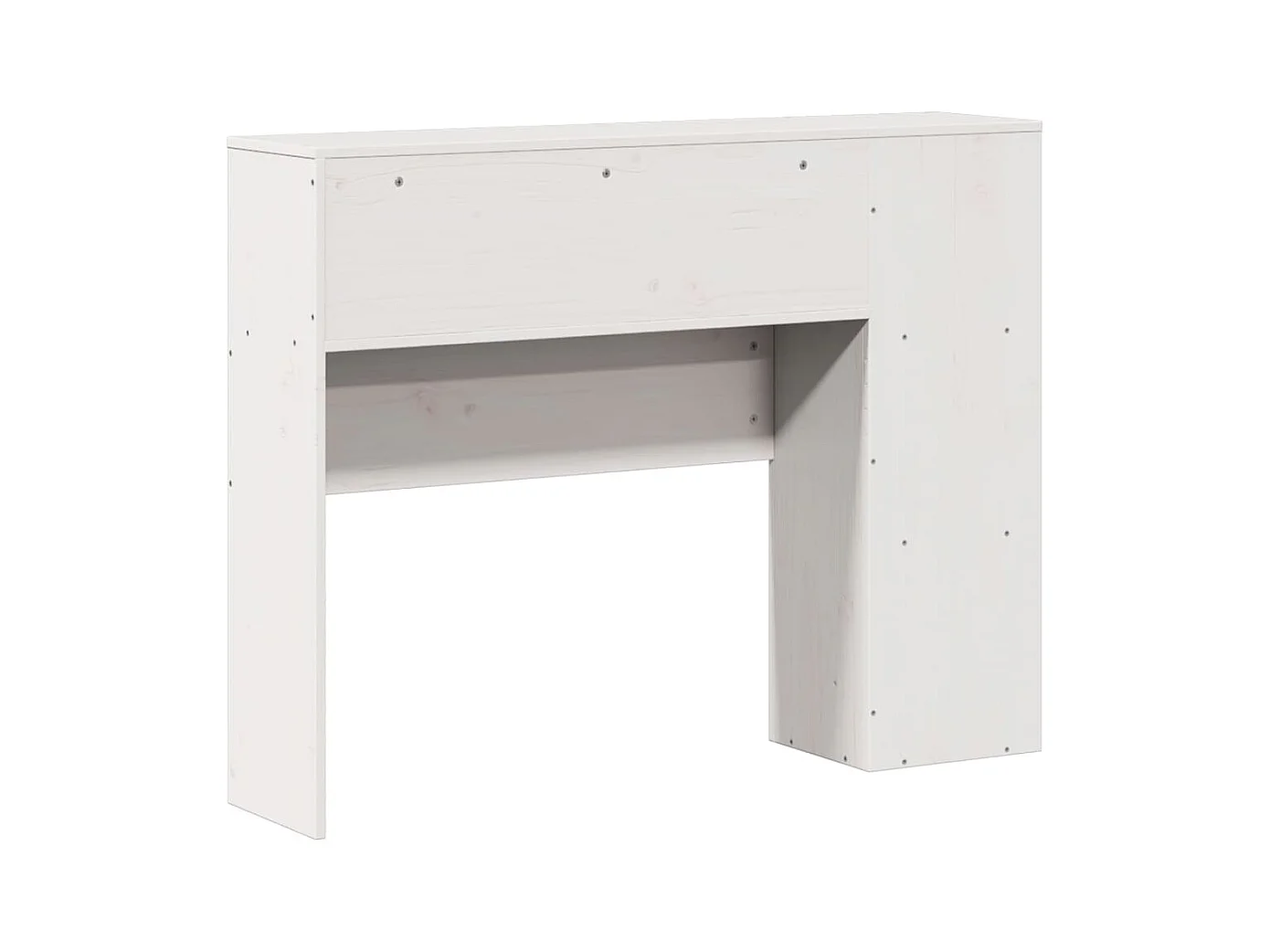 Testiera con Ripiani Bianca 100 cm in Legno Massello di Pino