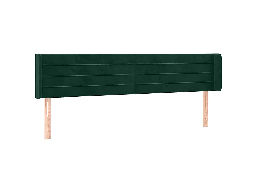 Tête de lit à LED Vert foncé 163x16x78/88 cm Velours