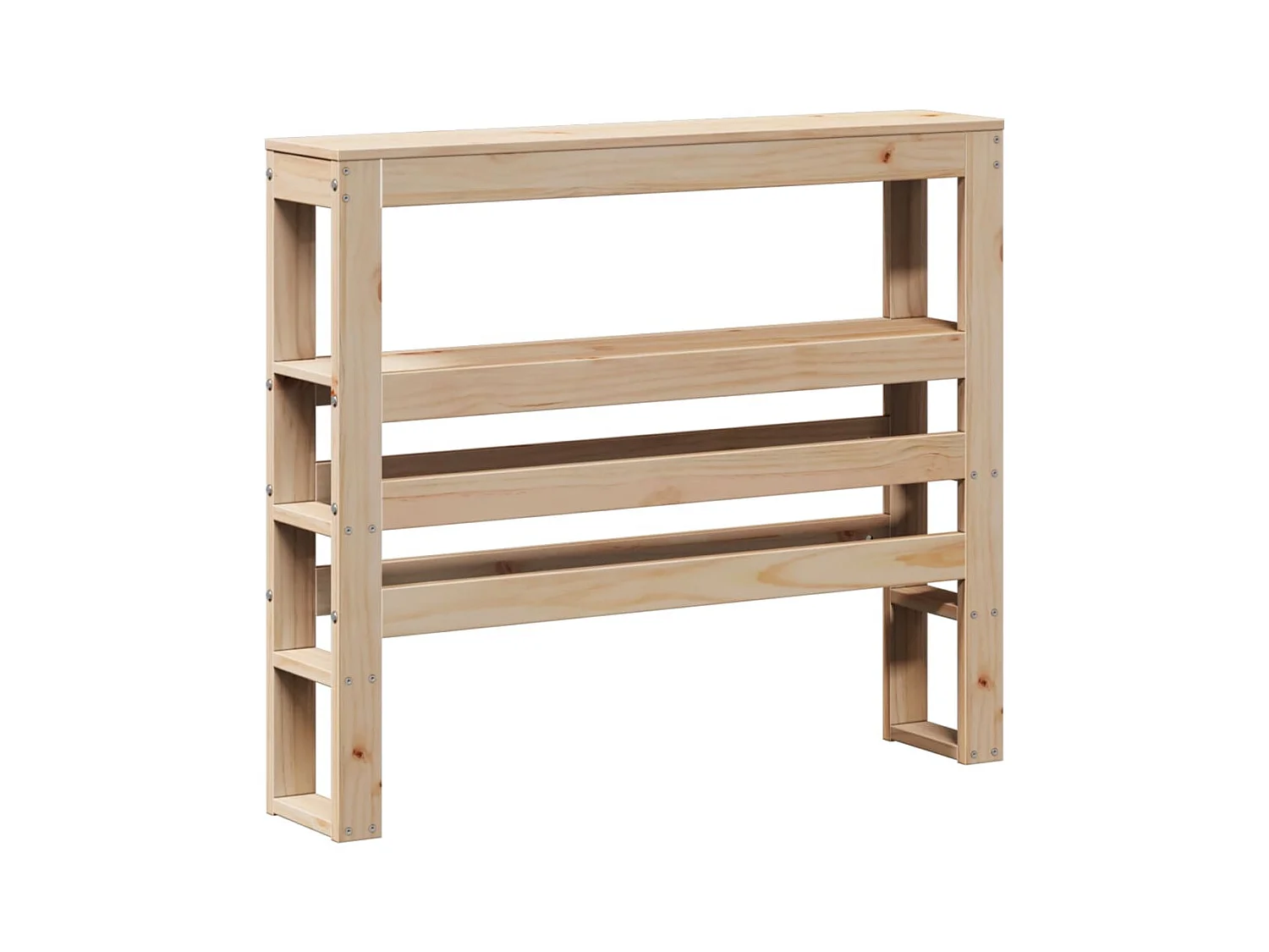 Hoofdbord met schappen 90 cm massief grenenhout