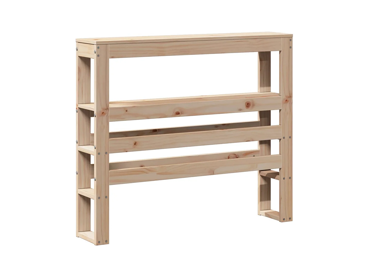 Hoofdbord met schappen 90 cm massief grenenhout