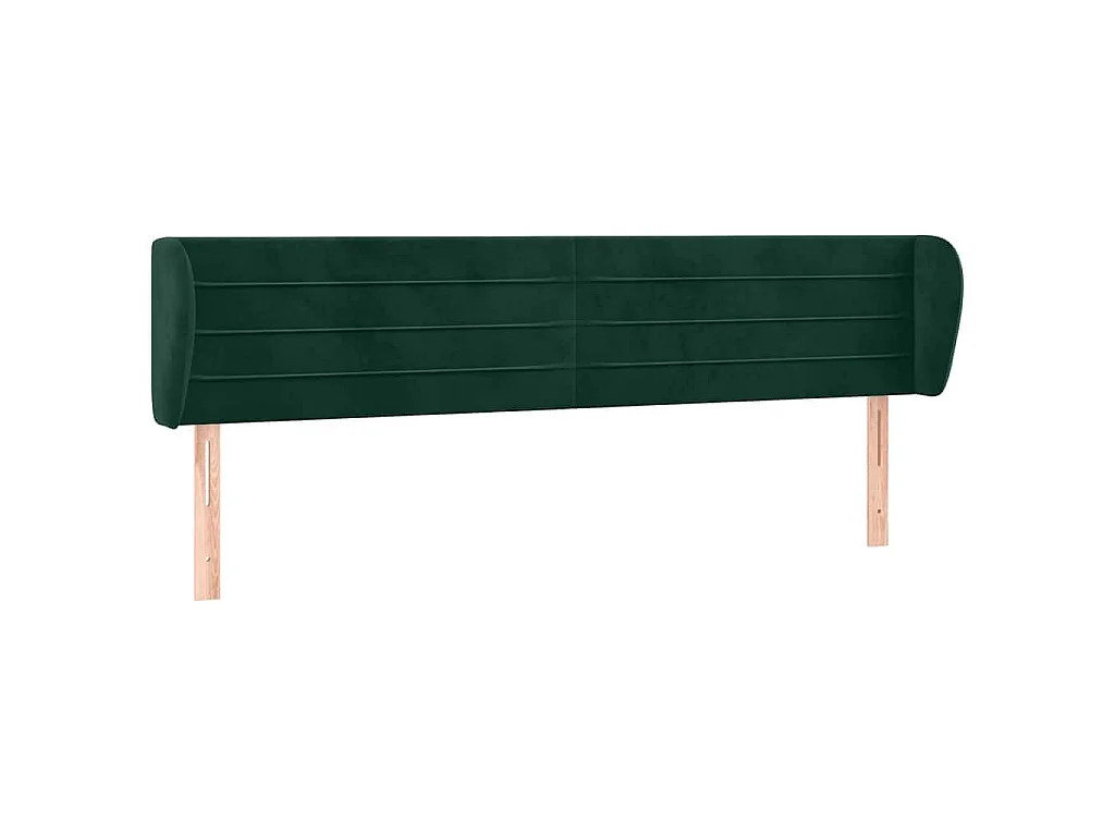 Testiera ad Orecchio Verde Scuro 183x23x78/88 cm in Velluto