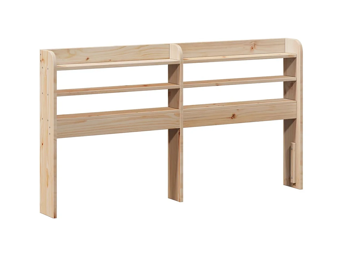 Tête de lit avec étagères 160 cm bois massif de pin