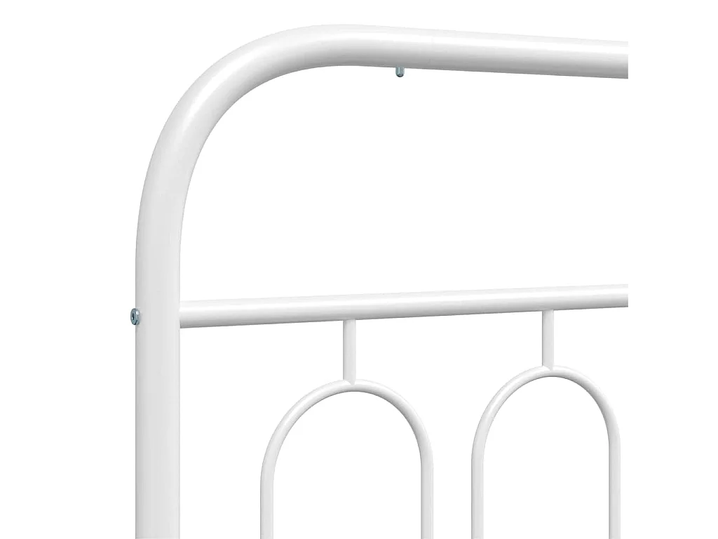 Vervangend hoofdbord 183 cm metaal wit