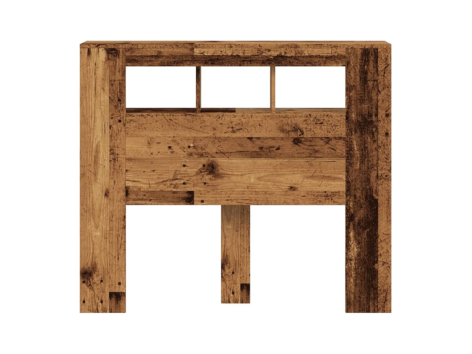 Tête de lit à LED vieux bois 120x18,5x103,5cm bois d'ingénierie