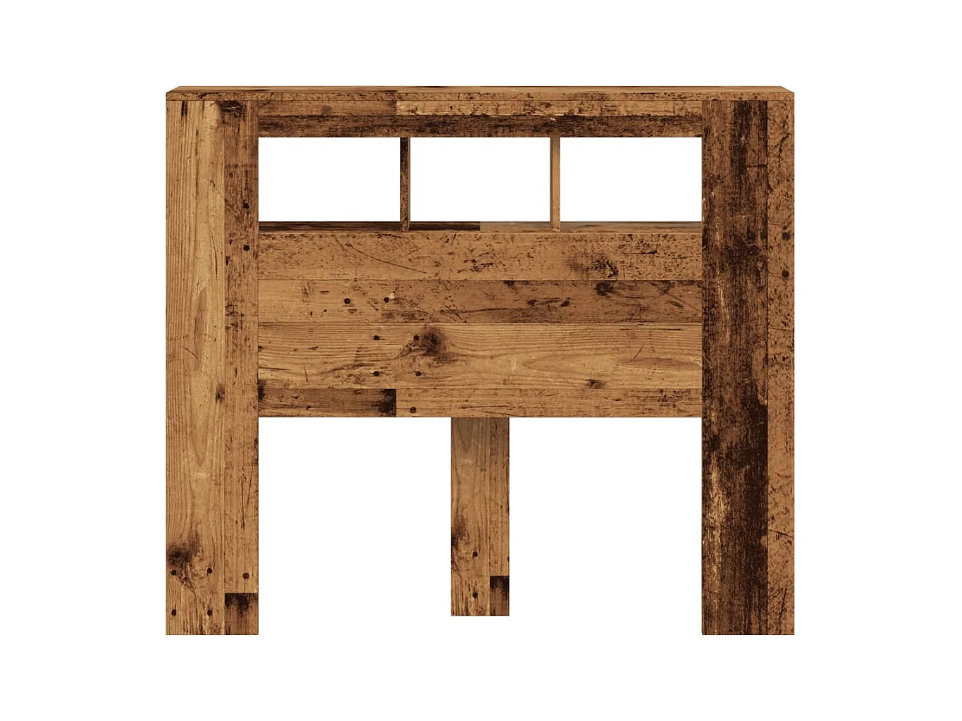 Tête de lit à LED vieux bois 120x18,5x103,5cm bois d'ingénierie