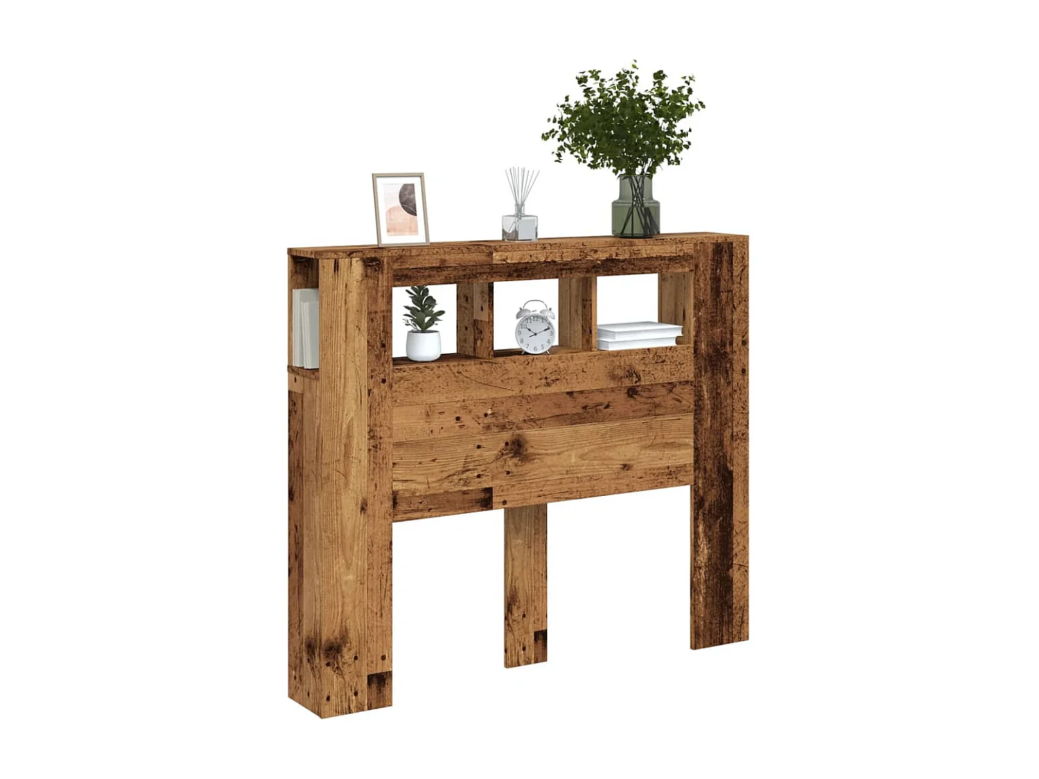 LED-Kopfteil Altholz-Optik 120x18,5x103,5 cm Holzwerkstoff