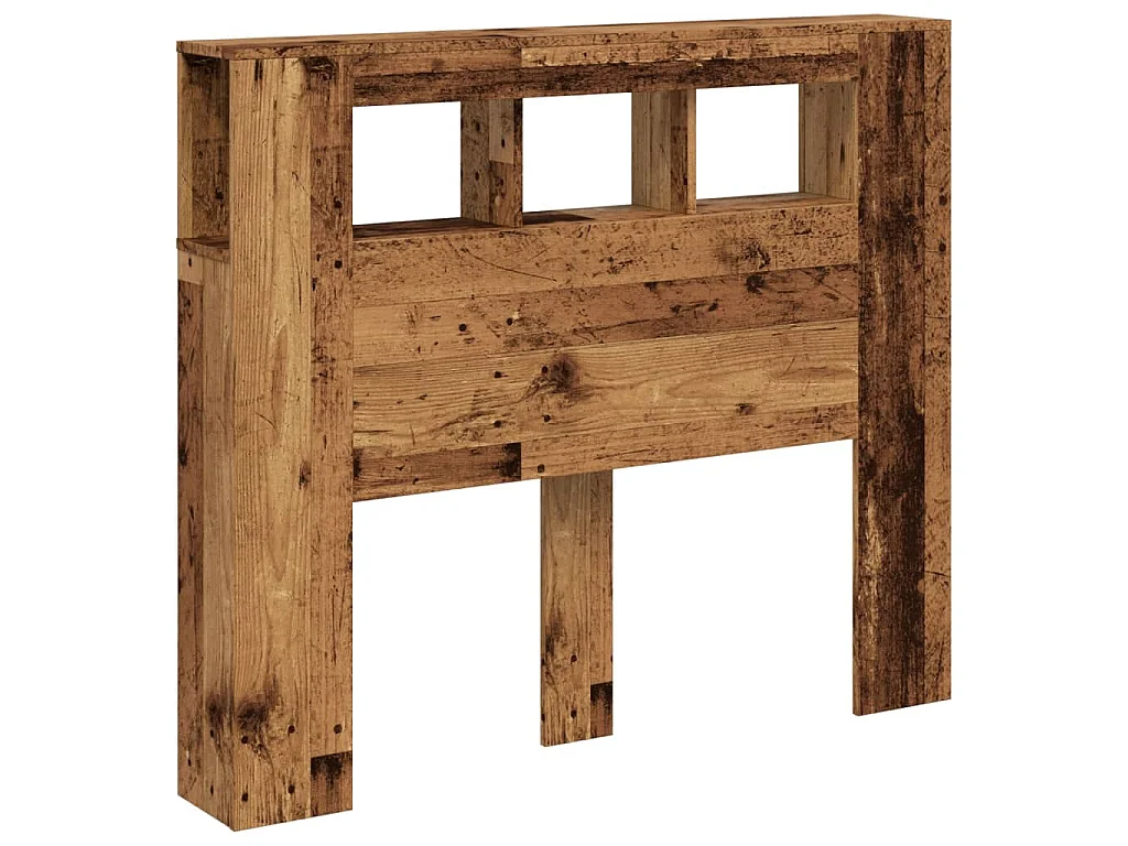 Testiera LED Legno Antico 120x18,5x103,5 cm Legno Multistrato