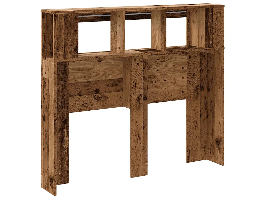 Testiera LED Legno Antico 120x18,5x103,5 cm Legno Multistrato