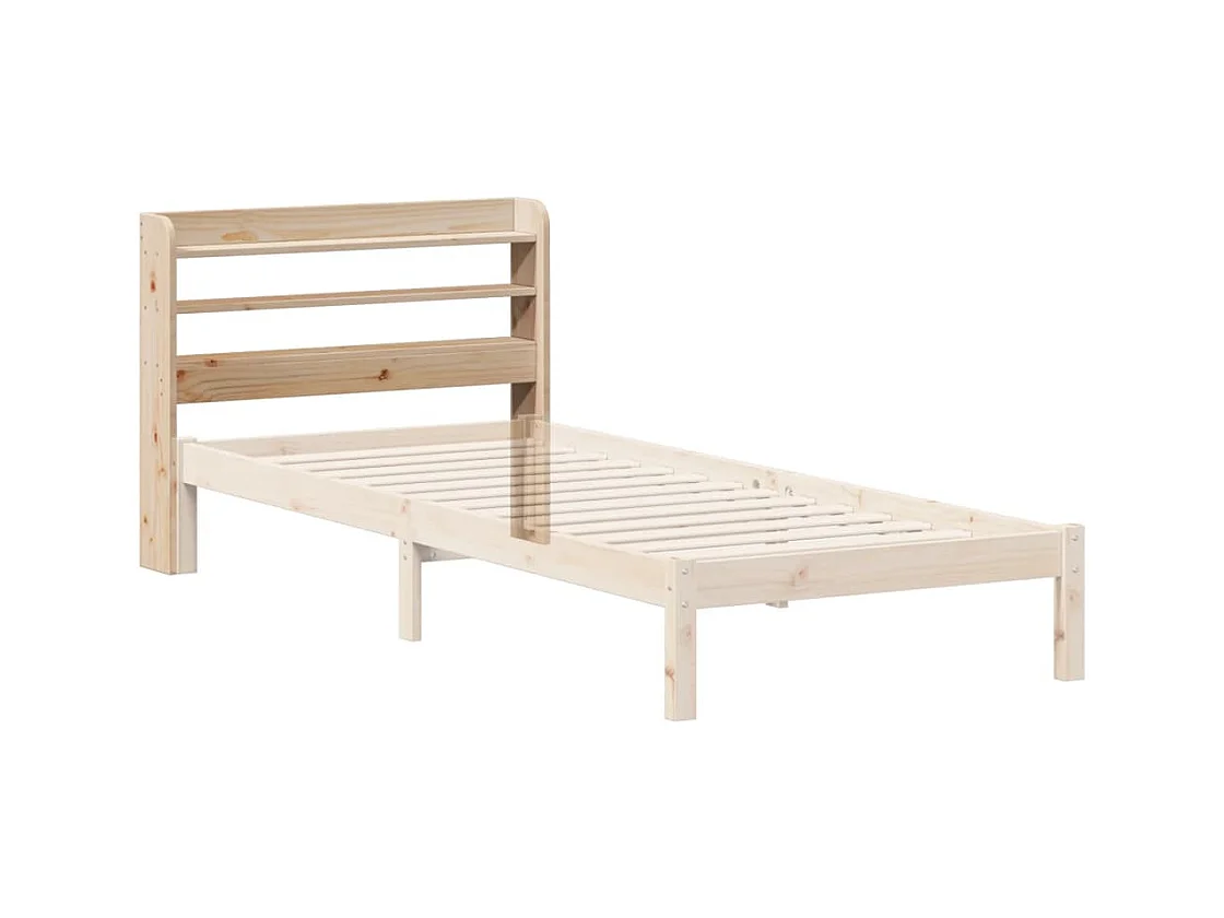 Tête de lit avec étagères 100 cm bois massif de pin