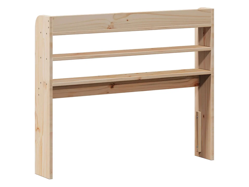Tête de lit avec étagères 100 cm bois massif de pin