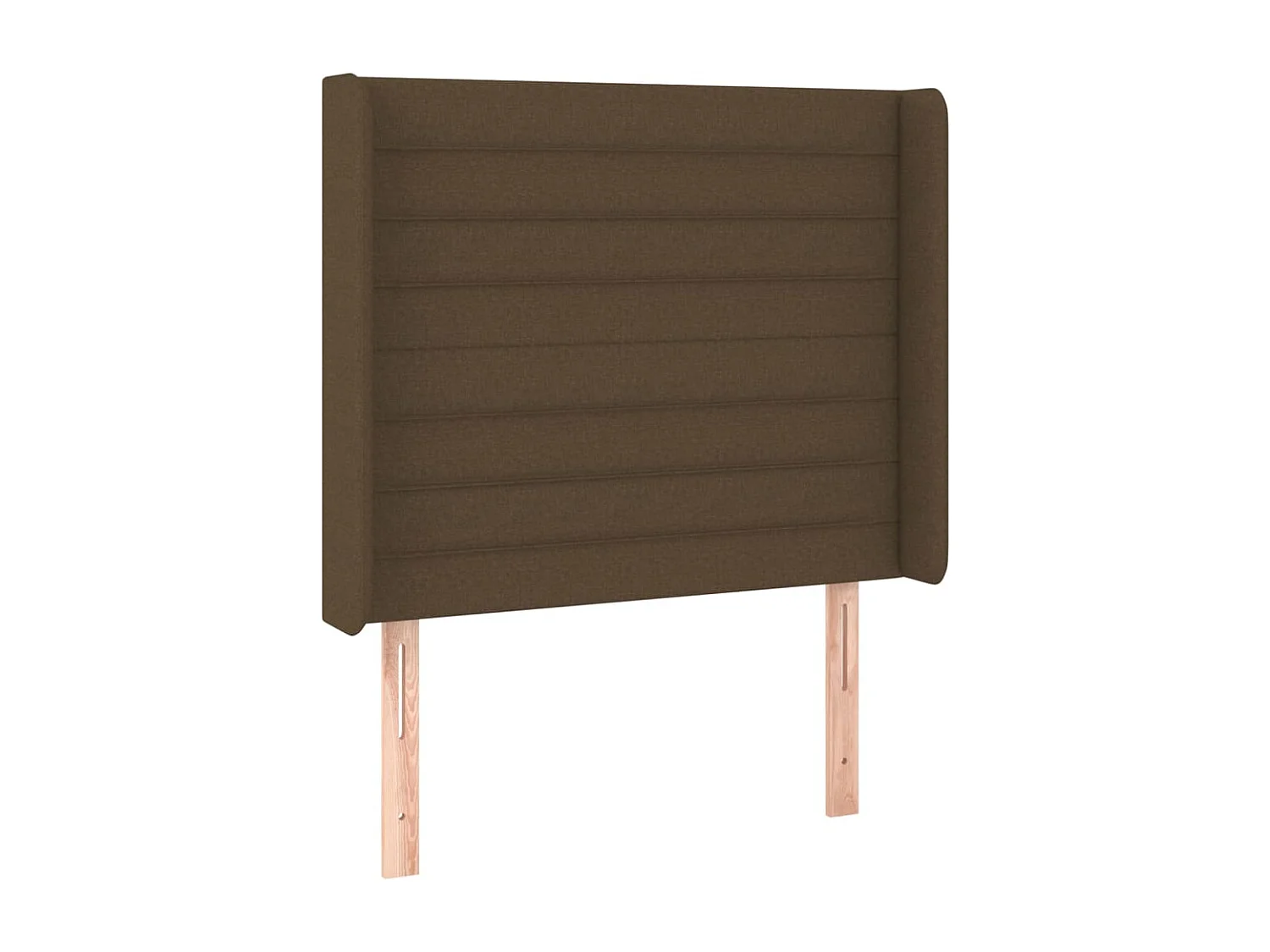 Tête de lit avec oreilles Marron foncé 93x16x118/128 cm Tissu