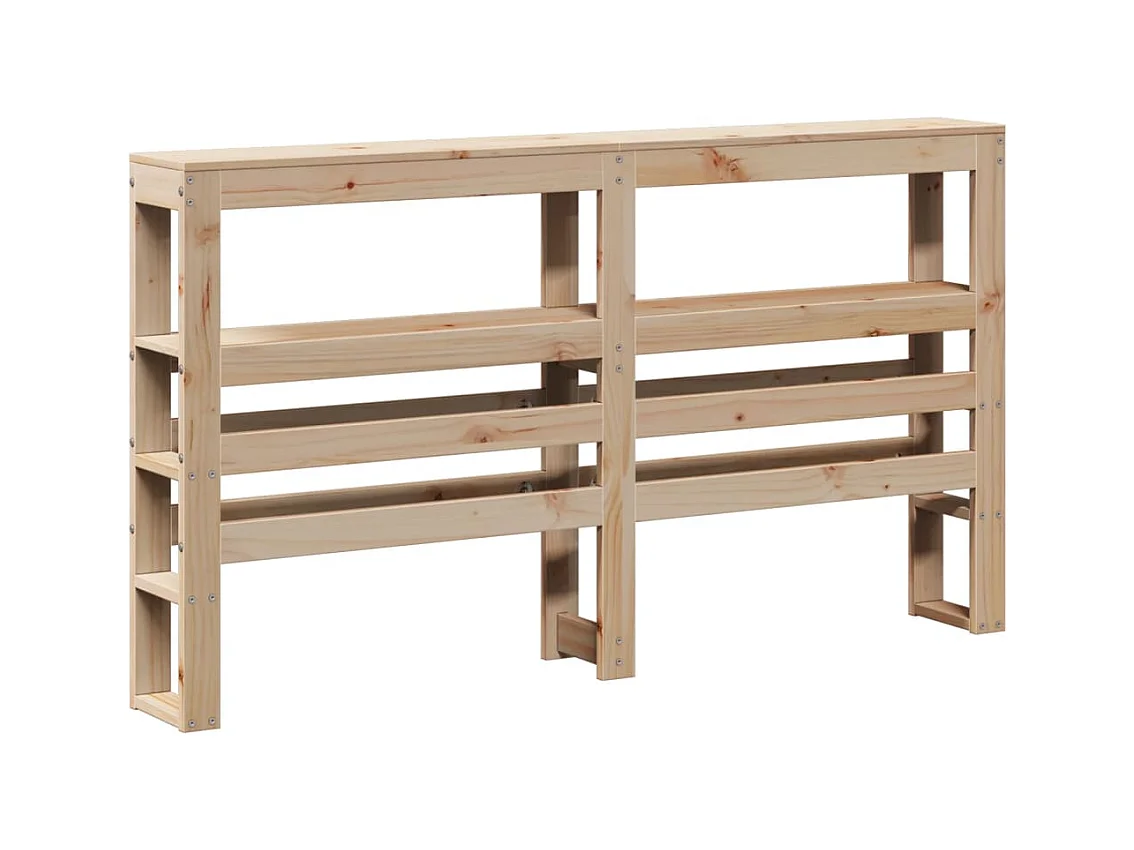 Tête de lit avec étagères 140 cm bois massif de pin