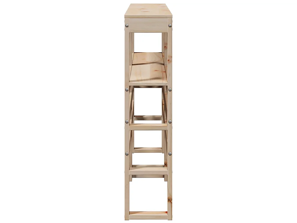 Tête de lit avec étagères 140 cm bois massif de pin
