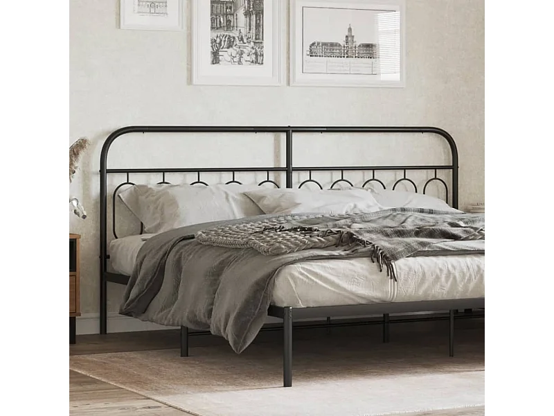 Kopfteil Metall Schwarz 200 cm