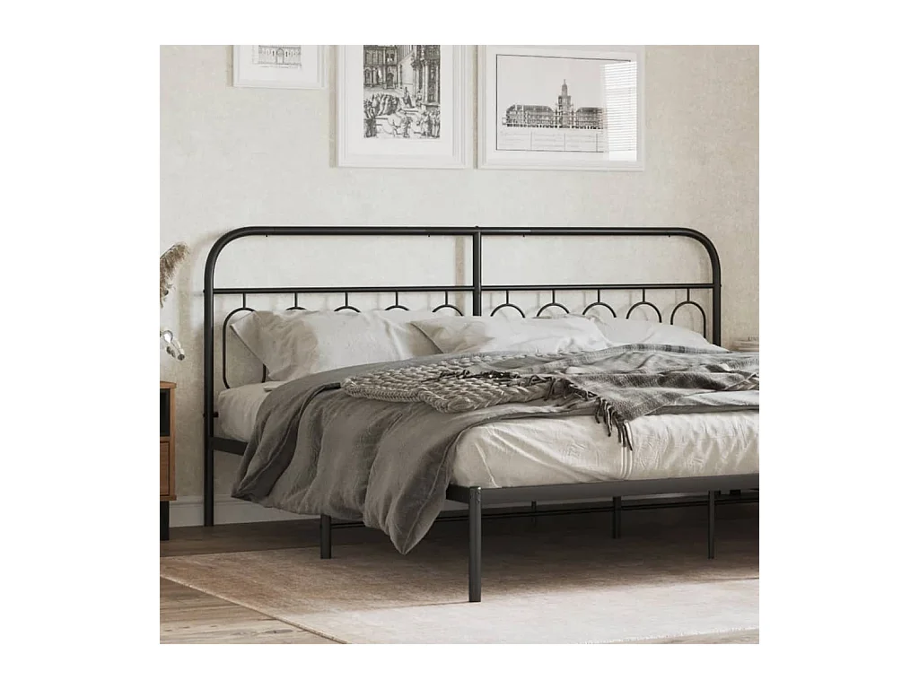 Kopfteil Metall Schwarz 200 cm