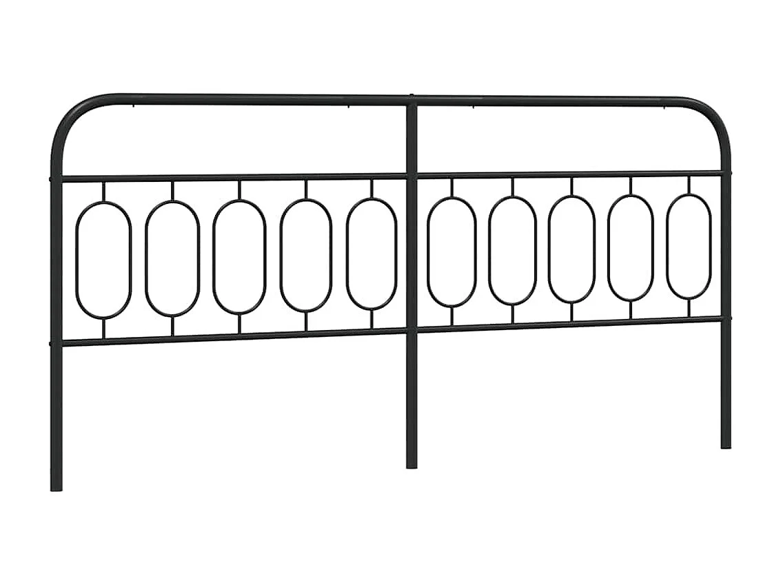 Tête de lit de remplacement métal noir 200 cm