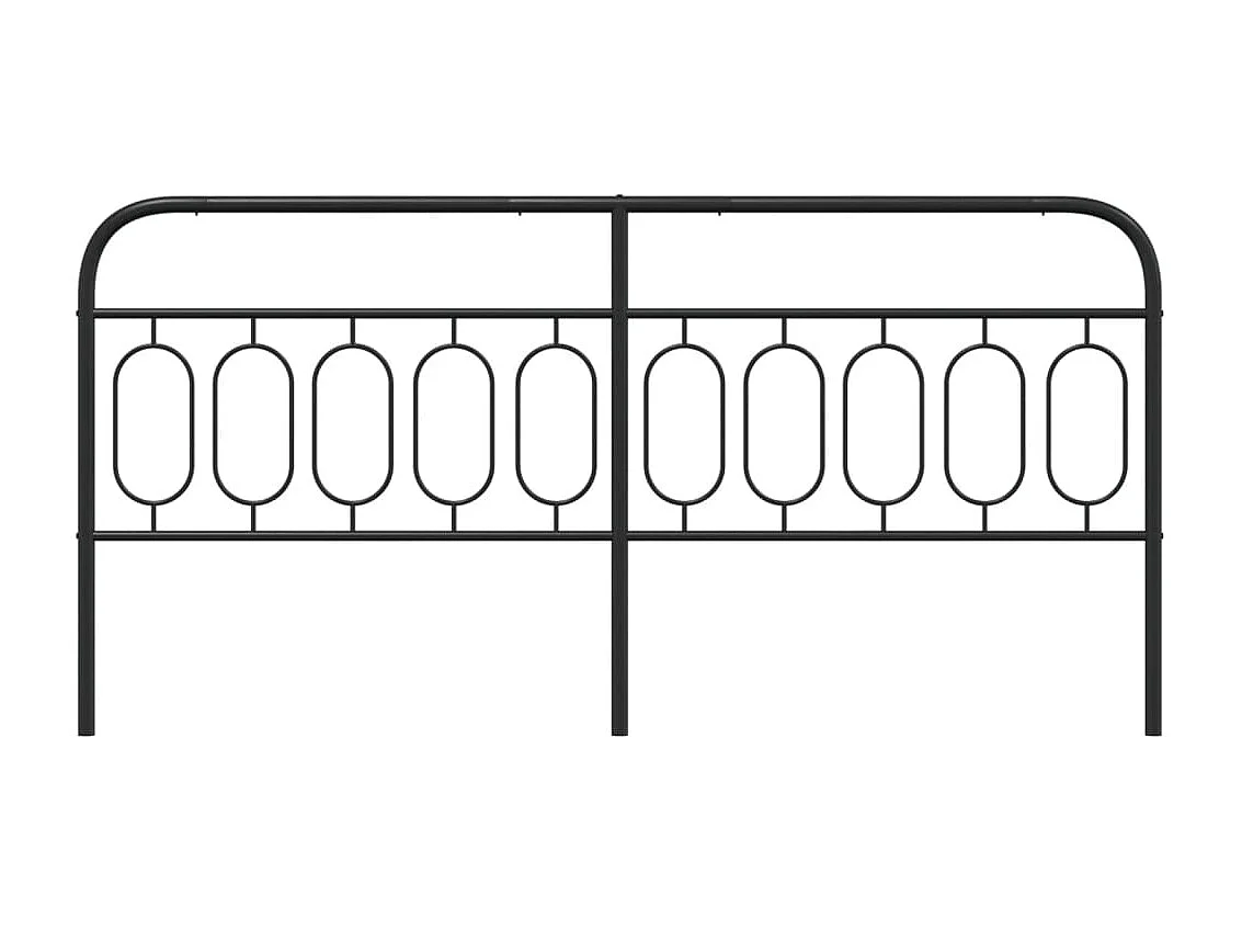 Tête de lit de remplacement métal noir 200 cm