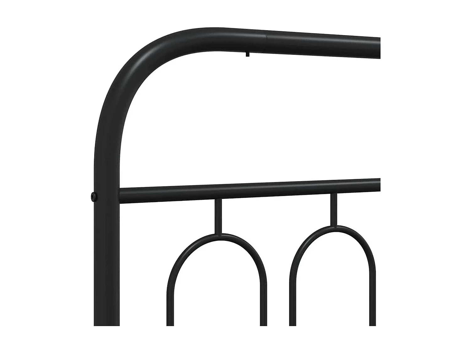 Tête de lit de remplacement métal noir 200 cm