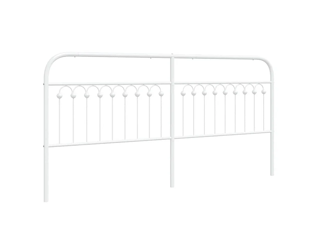 Vervangend hoofdbord 193 cm metaal wit