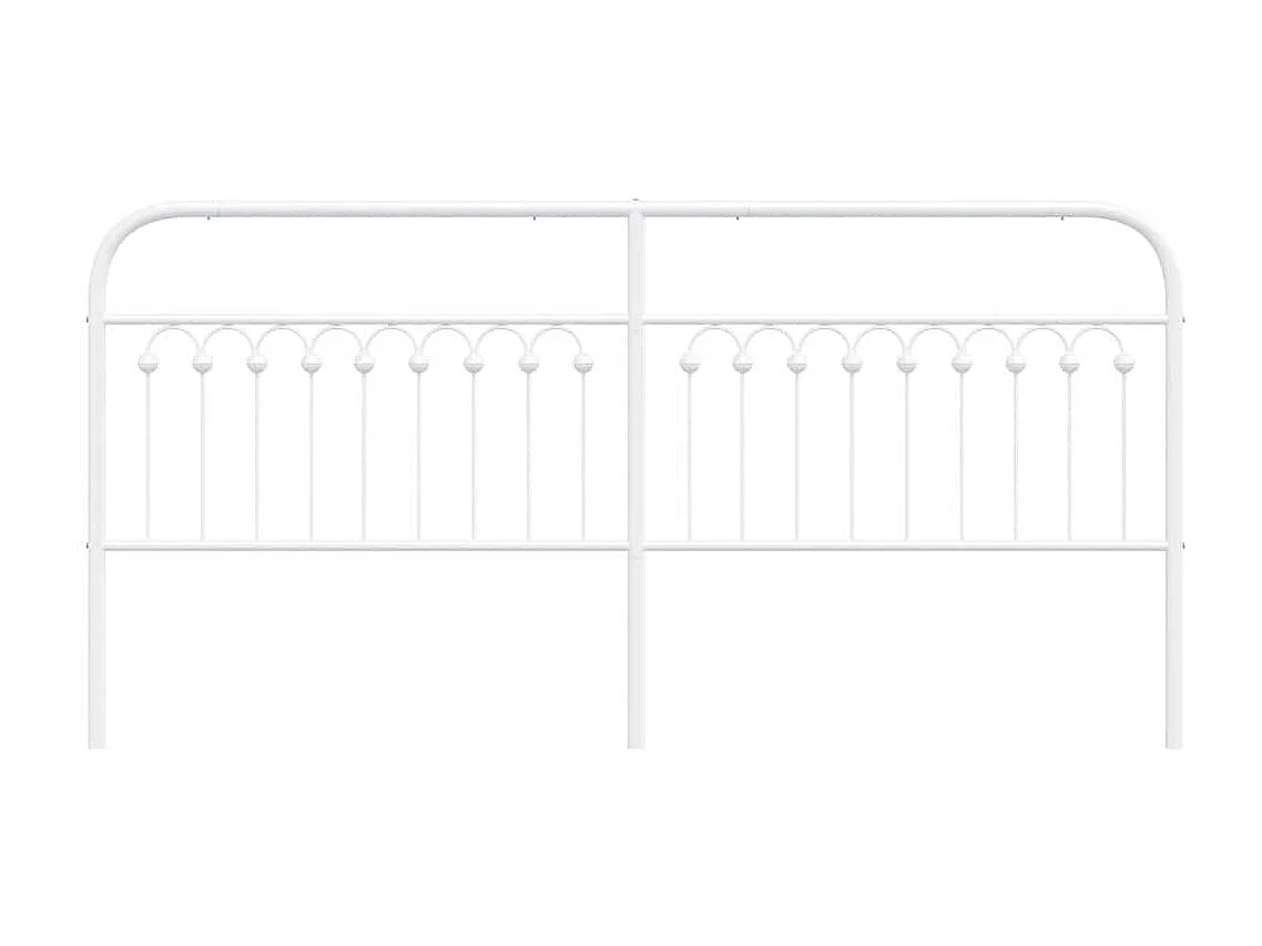 Vervangend hoofdbord 193 cm metaal wit
