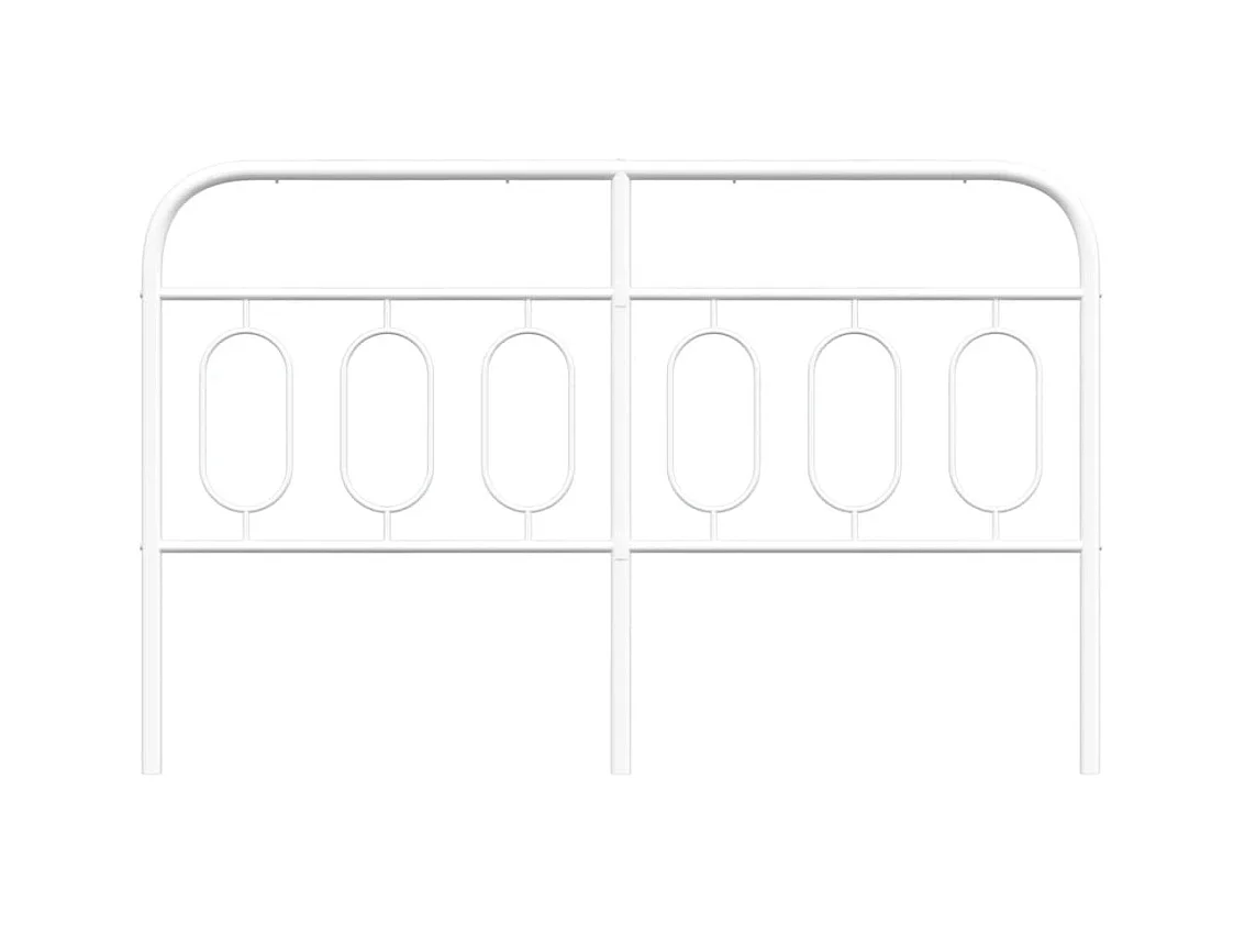 Testiera in Metallo Bianco 140 cm
