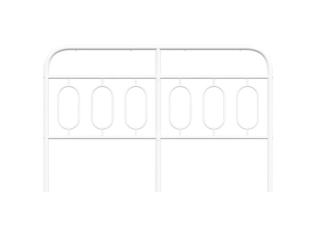 Vervangend hoofdbord 140 cm metaal wit